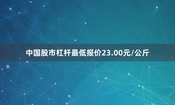中国股市杠杆最低报价23.00元/公斤